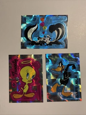 1994 Looney Tunes VENDING MACHINE PRISM STICKER PEPE TWEETY DAFFY WARNER BROS - Image 1 of 4