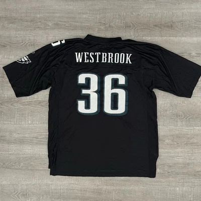 Camiseta Reebok NFL Fútbol Philadelphia Eagles Brian Westbrook #36 Negra Para Hombre XL Foto 1 de 2