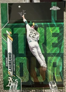 Ramon Laureano A's Green Shimmer 01/99 #160 2020 Topps Chrome First Print Run - Picture 1 of 3
