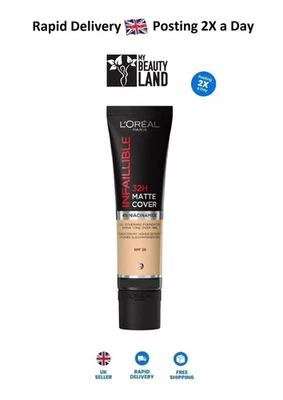 L'Oreal Paris Infallible 32H Liquid Foundation SPF 25 - Matte Cover  **Choose** - Imagem 1 de 4