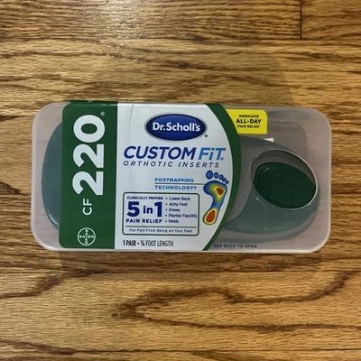 Dr. Scholls CF220 ajuste personalizado 220 pés ortopédico inserções de comprimento 3/4 - Novo - Imagem 1 de 2