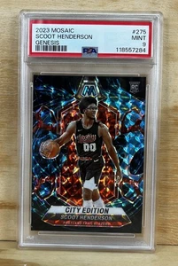 2023-24 Panini Mosaic Scoot Henderson Rookie City Edition #275 Genesis SSP PSA 9 - Bild 1 von 2