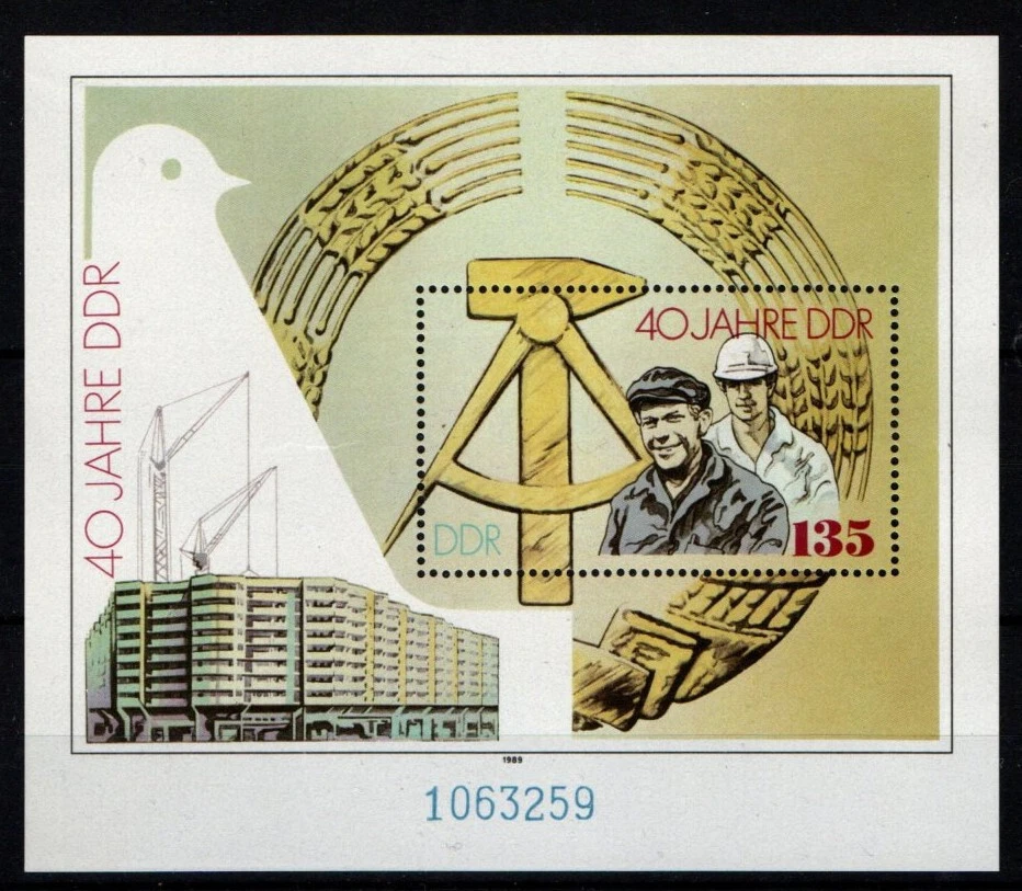 Prophila Collection DDR Briefmarken 3279-3282 – Postfrisch MNH, 1989 „40 Jahre DDR“ (komplette Ausgabe)