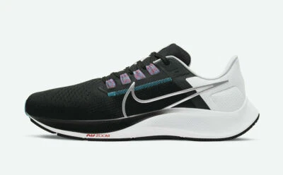 Nike Air Zoom Pegasus 38 Black Metallic Silver White CW7356-003 NEW s 11 - Image 1 of 2