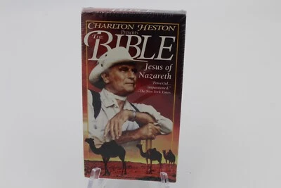 Charlton Heston Presents The Bible "Jesus of Nazareth" VHS New Sealed  - Image 1 of 2