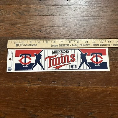 Vintage 1990s Wincraft Minnesota Twins Bumper Sticker Decal Baseball MLB - Image 1 of 2