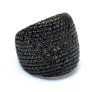 925 Sterling Silver Ring,Black Spinel Ring,Black Spinel Silver Ring,Spinel Ring - Picture 1 of 5
