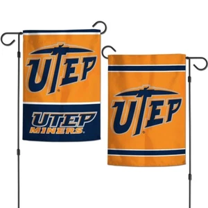 UTEP Miners Garden Flag By Wincraft 12.5" X 18" - 2-Sided - Picture 1 of 1