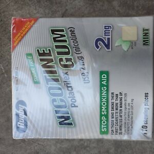 Rugby Nicotine Gum 2mg Sugar Free Mint Flavor Nicorette 110 Chewing Pieces 