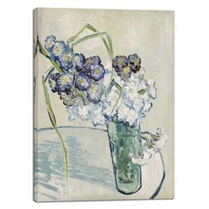 Glass with Carnations Canvas Prints Wall Art of Van Gogh Classic Flowers Picture - Picture 1 of 7
