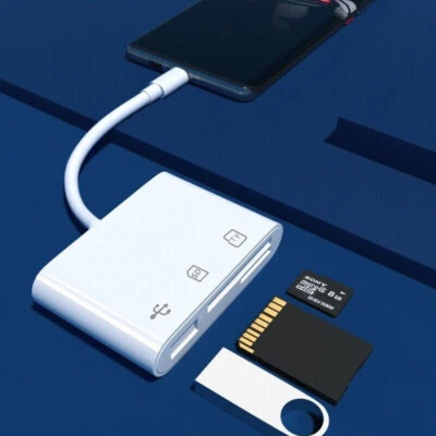 3 in 1 Type-C Kartenleser Adapter Tastatur USB SD TF Für iPad Pro Mac Android - Bild 1 von 4