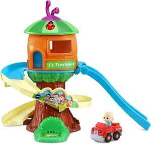 VTech CoCoMelon Go! Go! Smart Wheels JJ's Treehouse Track Set 30+ Songs/Sounds - Picture 1 of 10