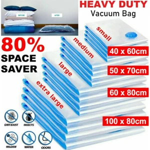 12x SACCHETTI SOTTOVUOTO SACCHETTI DI IMMAGAZZINAGGIO SOTTOVUOTO SACCHETTI SOTTOVUOTO PER VESTITI LETTO DE - Foto 1 di 18