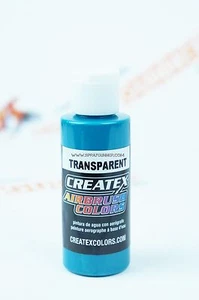 Createx Airbrush Colors 5112 Transparent Turquoise 2oz. water-based paint  - Picture 1 of 3