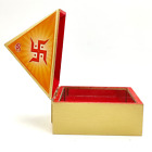 Vastu Wooden Pyramid Wish Box, Reiki Box, Cash Box With Yantra Stickers For Home