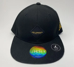 Youth Jumpman Air Jordan since 1985 black and gold hat - Picture 1 of 5