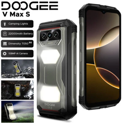 DOOGEE V Max S 5G Rugged Phone Android 14 Mobile Camping Light Night Vision 256G - Image 1 of 4