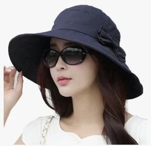 NWT Comhats Navy Blue Women’s Sun Hat Size Medium - Picture 1 of 4