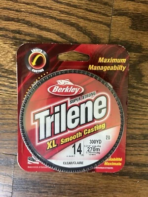 Trilene XL Smooth Casting fishing line Clear 14 Lb weight 300 Yard FREE Shipping - Image 1 of 2