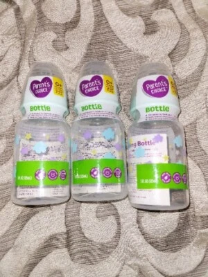3-PK Parent's Choice Slow Flow 5oz Bottles for Newborns 0-6 Months New Sealed  - Image 1 of 2