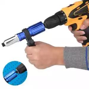 2.4mm-4.8mm Rivet Nut Gun Drill Adapter Cordless Riveting Tool Insert Nut Pull - Picture 1 of 10
