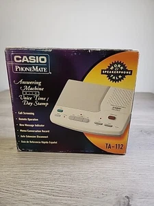 Contestador automático Casio Phone Mate con sello de hora/día de voz TA-112 - Imagen 1 de 3