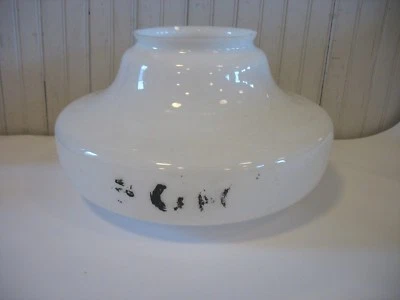 Gran Antiguo 14-1/2" Vidrio Blanco Escuela Globo Banco Salvamento Arquitectónico Foto 1 de 4