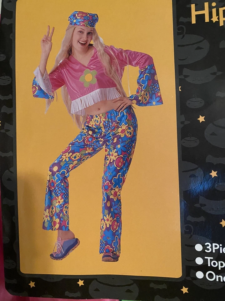 “New”  Hippie Ladies 3 Piece Halloween Costume￼￼ - Image 1 of 1