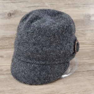 REI Womens Wool Hat Cap L XL Gray Short Bill Stretch Fit - Picture 1 of 8