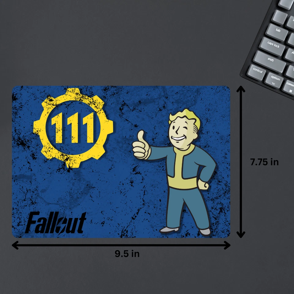 Fallout Mouse Pad Vault 111, Rectangle Vault Boy Approved, Survive the Wasteland - Image 1 of 4