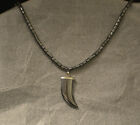 New Hematite Claw Pendant --- Necklace with Barrel Clasp --- Lot 1420