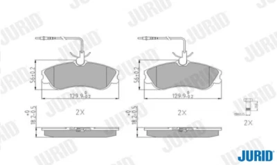 Jurid 571919D Set of Brake Pads, Disc Brake for Citroën Xsara Peugeot Partner - image 1 of 2