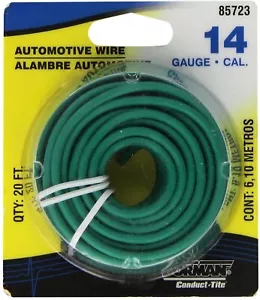 Cable eléctrico primario calibre 14, 20 pies, verde DORMAN 85723 - Imagen 1 de 4