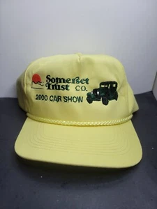 SOMERSET TRUST 2000 CAR SCRIPT ZipBACK DEADSTOCK HAT CAP VINTAGE - Picture 1 of 3