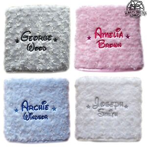 PERSONALISED BABY BLANKET EMBROIDERED SOFT FLUFFY DISNEY GIFT