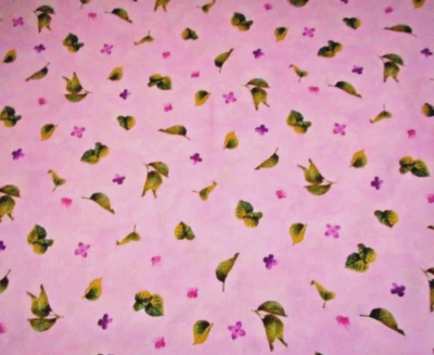 按码被子织物紫色粉红色花卉绿叶薰衣草优质棉#C — 第 1/2 张图片