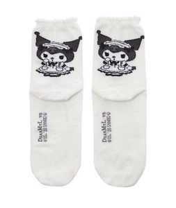 Sanrio Kuromi Socks Cotton - White / Kawaii Gift From Japan - Picture 1 of 5