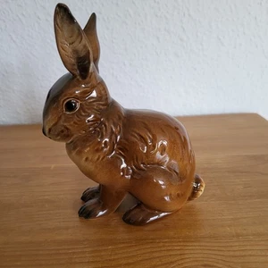 Goebel Porzellan Figur Hase Kaninchen braun sitzend 16cm - Bild 1 von 3