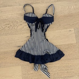 Rare Archival Victoria's Secret Sexy Little Things Navy Sailor Striped Lingerie
