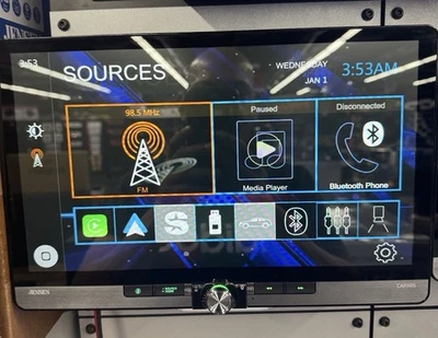 Jensen CAR1415 14" 1-DIN/2-DIN Multimedia Receiver with CarPlay and Android Auto - Image 1 of 4