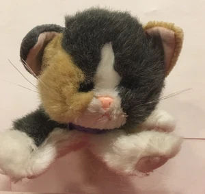 Kätzchen Kätzchen Calico Tyco schnurrende Katze blau Plüsch 1992 Stofftier Vintage - Bild 1 von 6