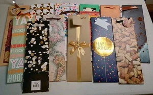 12 Wine Gift Bags  10 Regular+ 2  Large Assorted Bags  - Picture 1 of 5