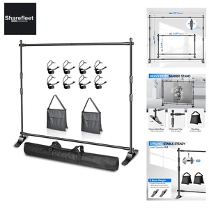 Foto Hintergrund Ständer 3 m x 2,4 m B x H, Verstellbare Hintergrundständer m... - Picture 1 of 9