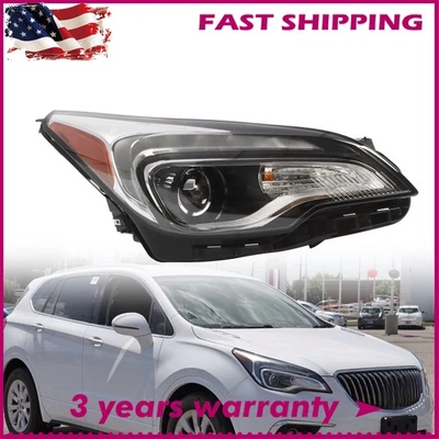 Right Halogen Headlight For 2016-2018 Buick Envision Passenger W/ LED DRL Bulbs - Image 1 of 4