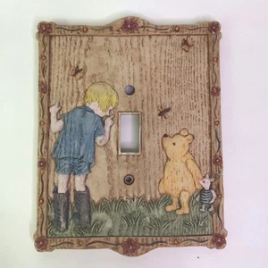 Disney Winnie The Pooh Light Switch Plate Cover Christopher Robin Piglet - Picture 1 of 4