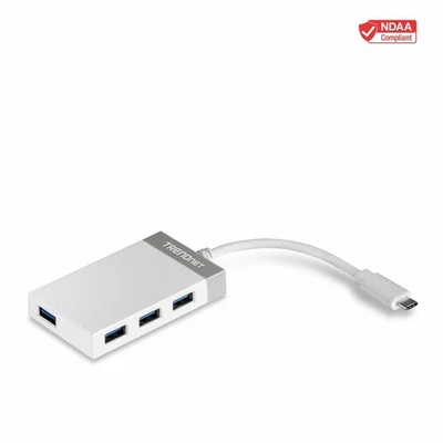 TRENDnet TU3-H4E 4-Port USB 3.0 Compact Mini Hub with Built in USB 3.0 Cable - Image 1 of 4
