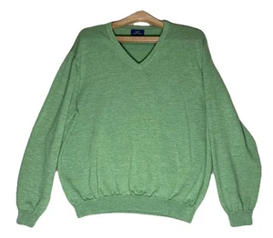 Brooks Brothers Sweater Mens Size XL Green Pullover Merino Wool - Picture 1 of 8