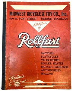 original Midwest Bicycle & Toy Co ROLLFAST CATALOG Skates Wagons Pedal Cars - Picture 1 of 9