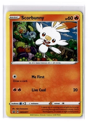Scorbunny - SWSH071 Sword & Shield Black Star Promo Card - NM - POKEMON - Image 1 of 2