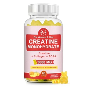 Creatine Monohydrate Gummies Supplement Bodybuilding Muscle Growth 60 Pills - Picture 1 of 8